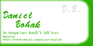 daniel bohak business card